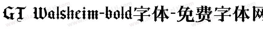 GT Walsheim-bold字体字体转换